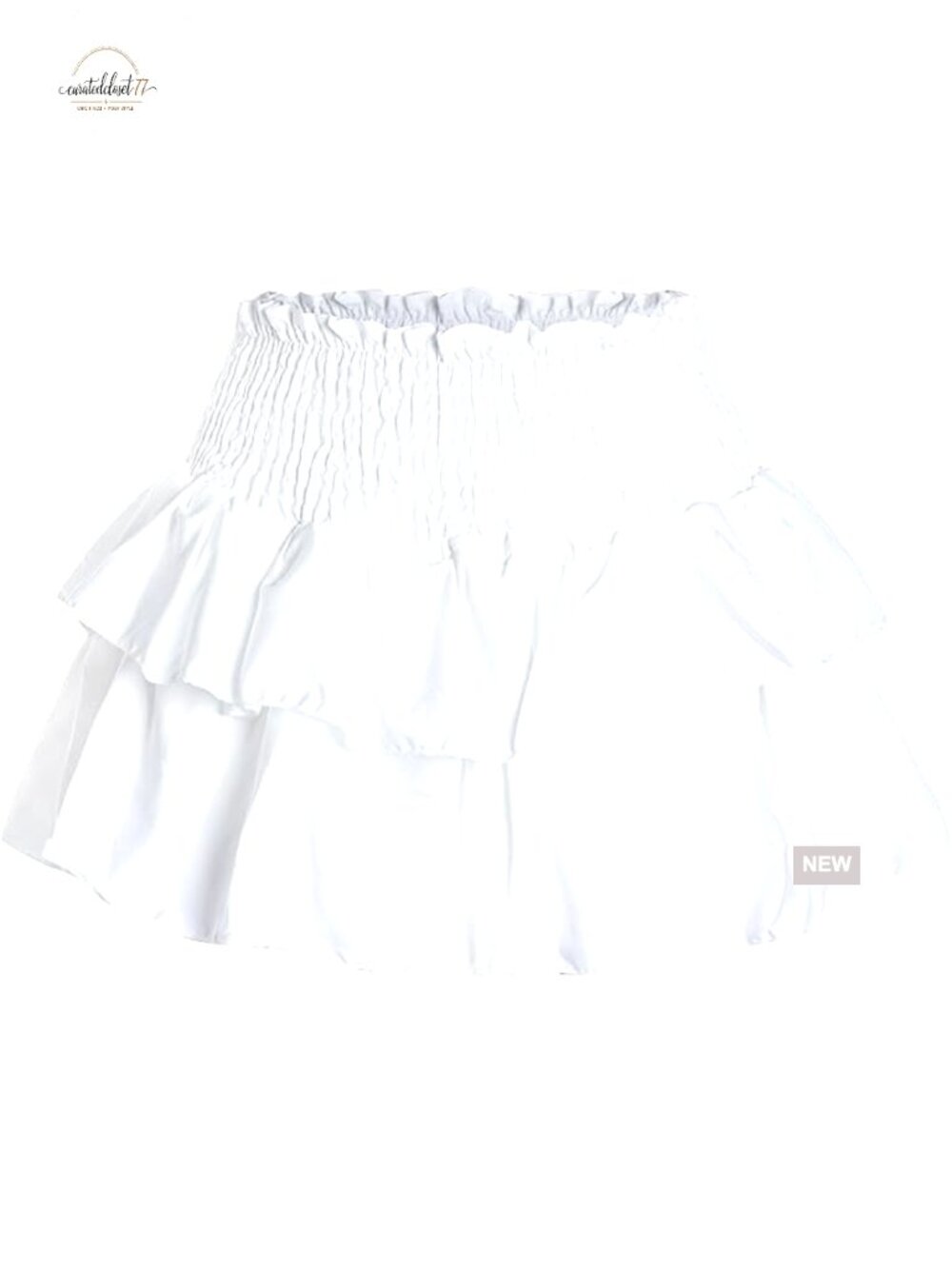High Waist Ruffle Mini Skirt Stretchy Layered Pleated Casual Beach